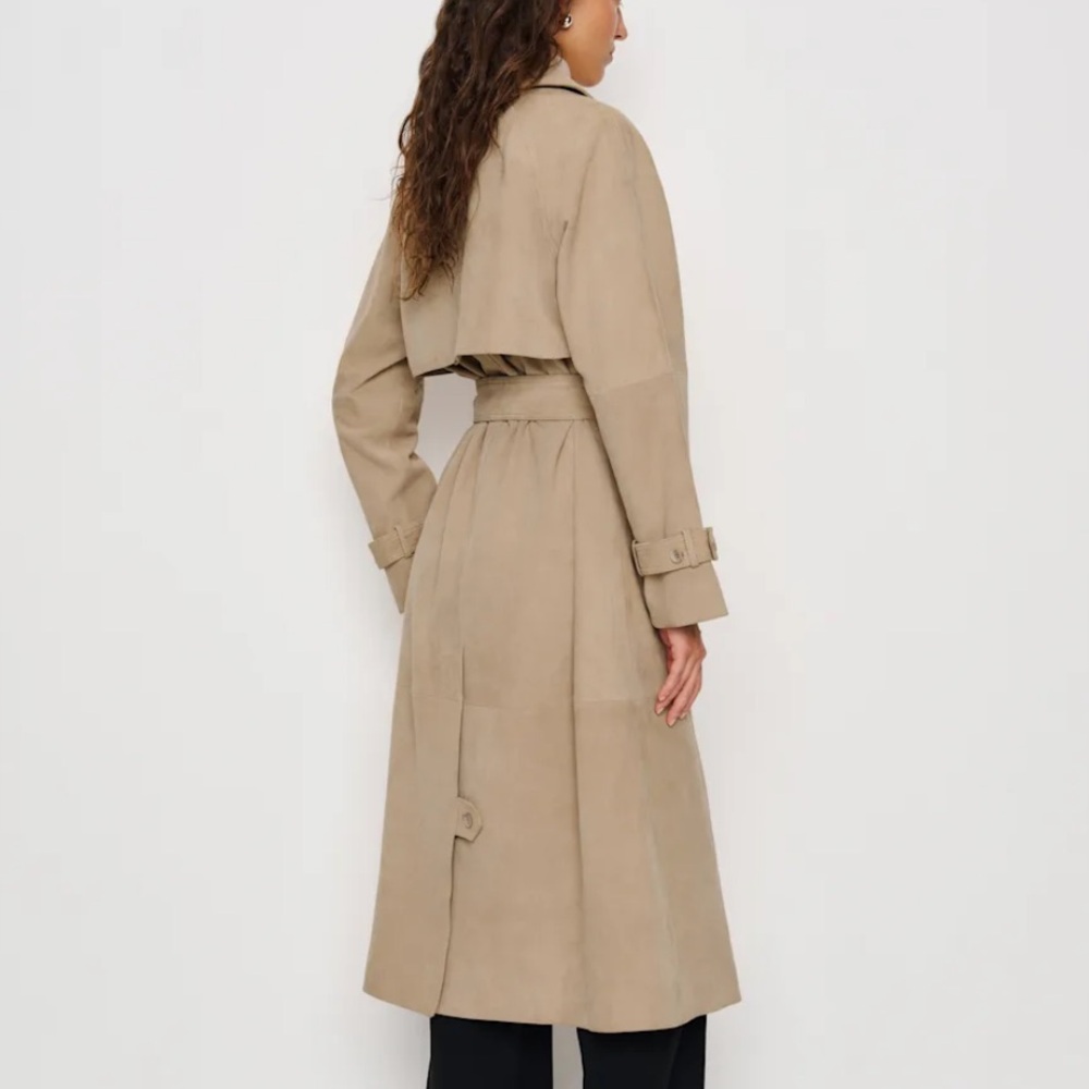 NEW NWT Reformation veda ashland trench coat biscotti - Picture 2 of 6